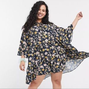 Simply be tiered smock dress